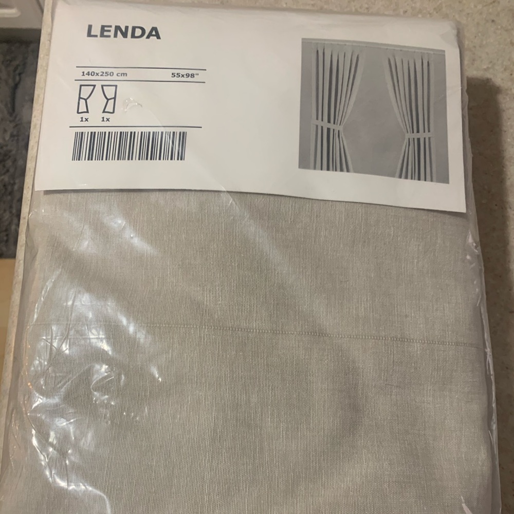 NEW LENDA Curtains with tie-backs